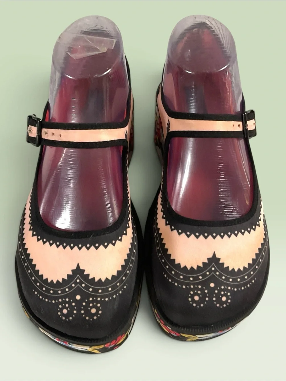 Hot Chocolate Design Habana Flower Mary Jane Platform Size 7